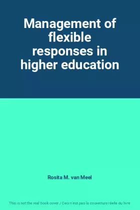 Couverture du produit · Management of flexible responses in higher education
