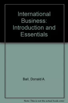 Couverture du produit · International Business: Introduction and Essentials