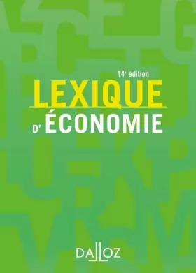 Couverture du produit · Lexique d'économie - 14e éd.