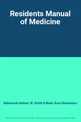 Couverture du produit · Residents Manual of Medicine