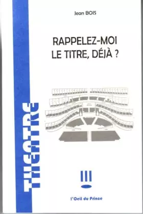 Couverture du produit · Rappelez-moi le titre déjà ?