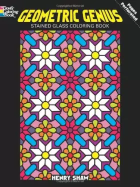 Couverture du produit · Geometric Genius Stained Glass Coloring Book
