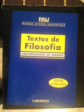 Couverture du produit · Textos de Filosofía. Universidades de Madrid