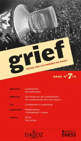 Couverture du produit · Grief, Revue sur les mondes du droit 2020 - N° 7 Partie 2