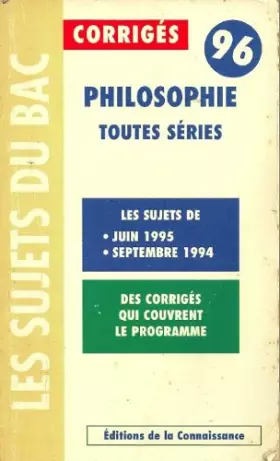Couverture du produit · Philosophie, toutes séries