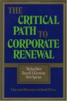 Couverture du produit · The Critical Path to Corporate Renewal