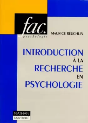 Couverture du produit · Introduction à la recherche en psychologie