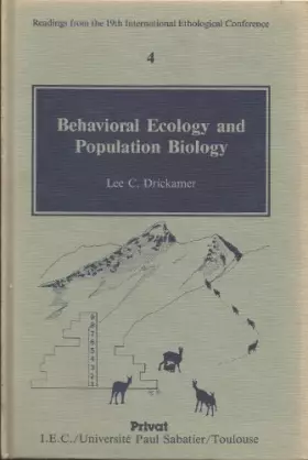 Couverture du produit · Behavioral ecology and population biolog 092193