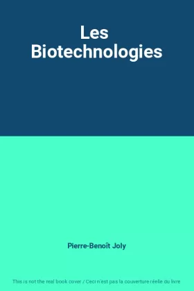 Couverture du produit · Les  Biotechnologies