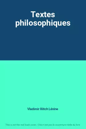 Couverture du produit · Textes philosophiques