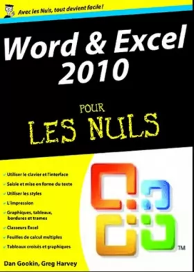 Couverture du produit · Word et Excel 2010 Megapoche Pour les Nuls