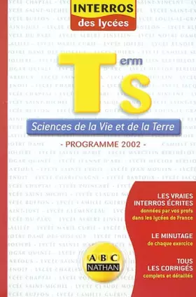 Couverture du produit · Sciences de la Vie et de la Terre, Terminale S