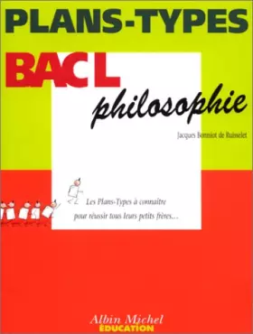 Couverture du produit · Plans-types : Bac L - Philosophie