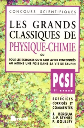 Couverture du produit · Les Grands Classiques de Physique et Chimie, PCSI - 1re année