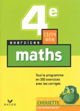 Couverture du produit · Chouette Entraînement : Maths, 4e - 13-14 ans (+ corrigés)