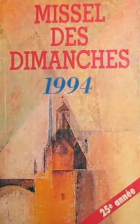 Couverture du produit · MISSEL DES DIMANCHES 1994