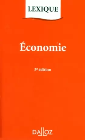 Couverture du produit · Lexique d'économie