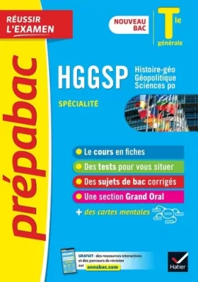 Couverture du produit · HGGSP Tle générale (spécialité) - Prépabac Réussir l'examen Bac 2022: nouveau programme de Terminale