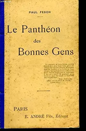 Couverture du produit · LA PANTHEON DES BONNES GENS
