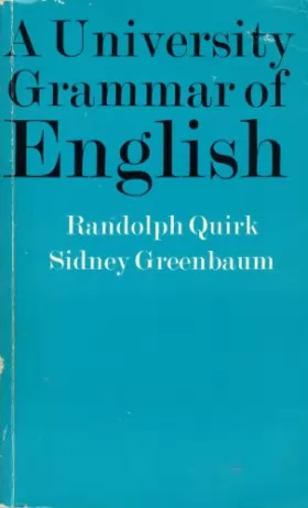 Couverture du produit · A University grammar of English