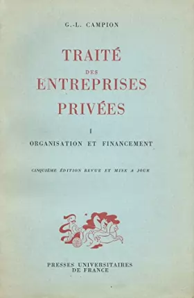 Couverture du produit · Traité des entreprises privées. tome 1
