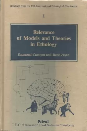Couverture du produit · Relevance models and theories ethology 092193