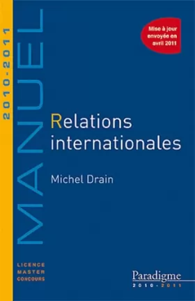 Couverture du produit · Relations internationales 2010-2011