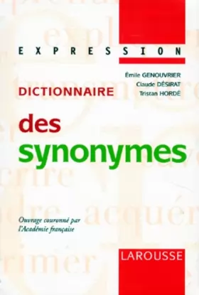 Couverture du produit · Dictionnaire des synonymes