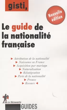 Couverture du produit · GUIDE DE NATIONALITE FRANCAISE