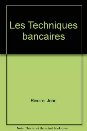Couverture du produit · Les Techniques bancaires