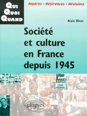 Couverture du produit · Société et culture en France depuis 1945