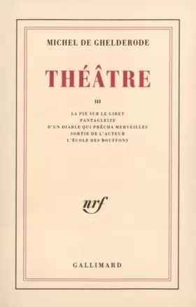 Couverture du produit · Théâtre III