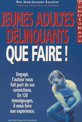 Couverture du produit · Jeunes adultes délinquants, que faire ?
