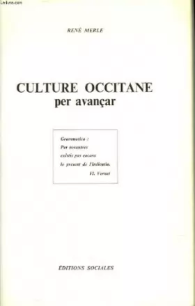 Couverture du produit · Culture occitane  per avancar