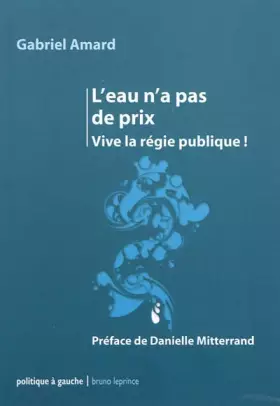 Couverture du produit · L'eau n'a pas de prix : Vive la régie publique !