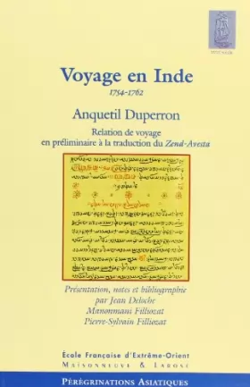 Couverture du produit · Voyage en Inde, 1754-1762 : Relation de voyage en préliminaire