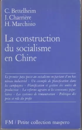 Couverture du produit · La construction du Socialisme en Chine