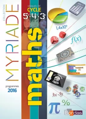 Couverture du produit · Myriade Cycle 4 - Livre d'exercices de l'élève - Nouveau programme 2016