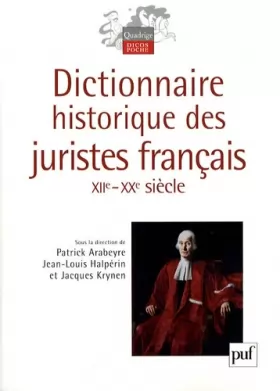 Couverture du produit · Dictionnaire historique des juristes français (XIIe-XXe siècle)