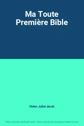 Couverture du produit · Ma Toute Première Bible