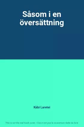 Couverture du produit · Såsom i en översättning