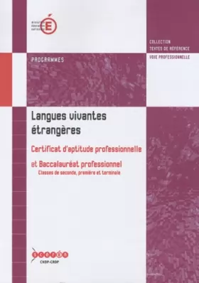 Couverture du produit · Langues vivantes étrangères CAP et Bac pro : Programmes