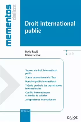 Couverture du produit · Droit international public