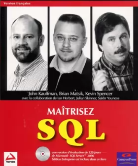 Couverture du produit · Maîtrisez SQL