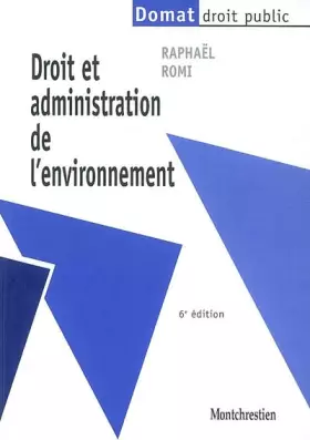 Couverture du produit · Droit et administration de l'environnement