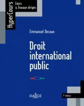 Couverture du produit · Droit international public - 7e éd.: HyperCours