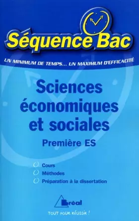 Couverture du produit · Sciences économiques et sociales 1e ES