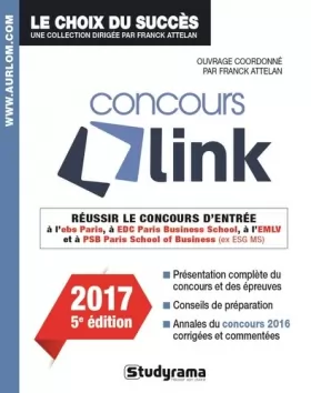 Couverture du produit · Réussir le concours link 2017