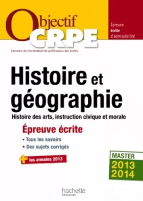 Couverture du produit · Objectif CRPE Épreuve écrite d'histoire et de géographie