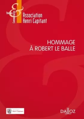 Couverture du produit · Hommage à Robert Le Balle